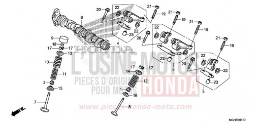 ARBRE A CAMES/SOUPAPE (ARRIERE) VFR1200XDD de 2013